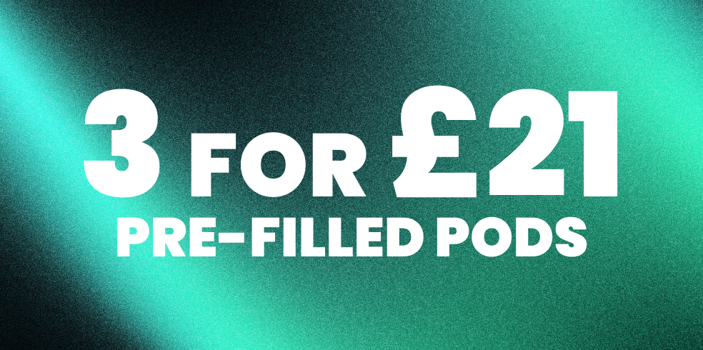3 for £21 Pre-Filled Pods
