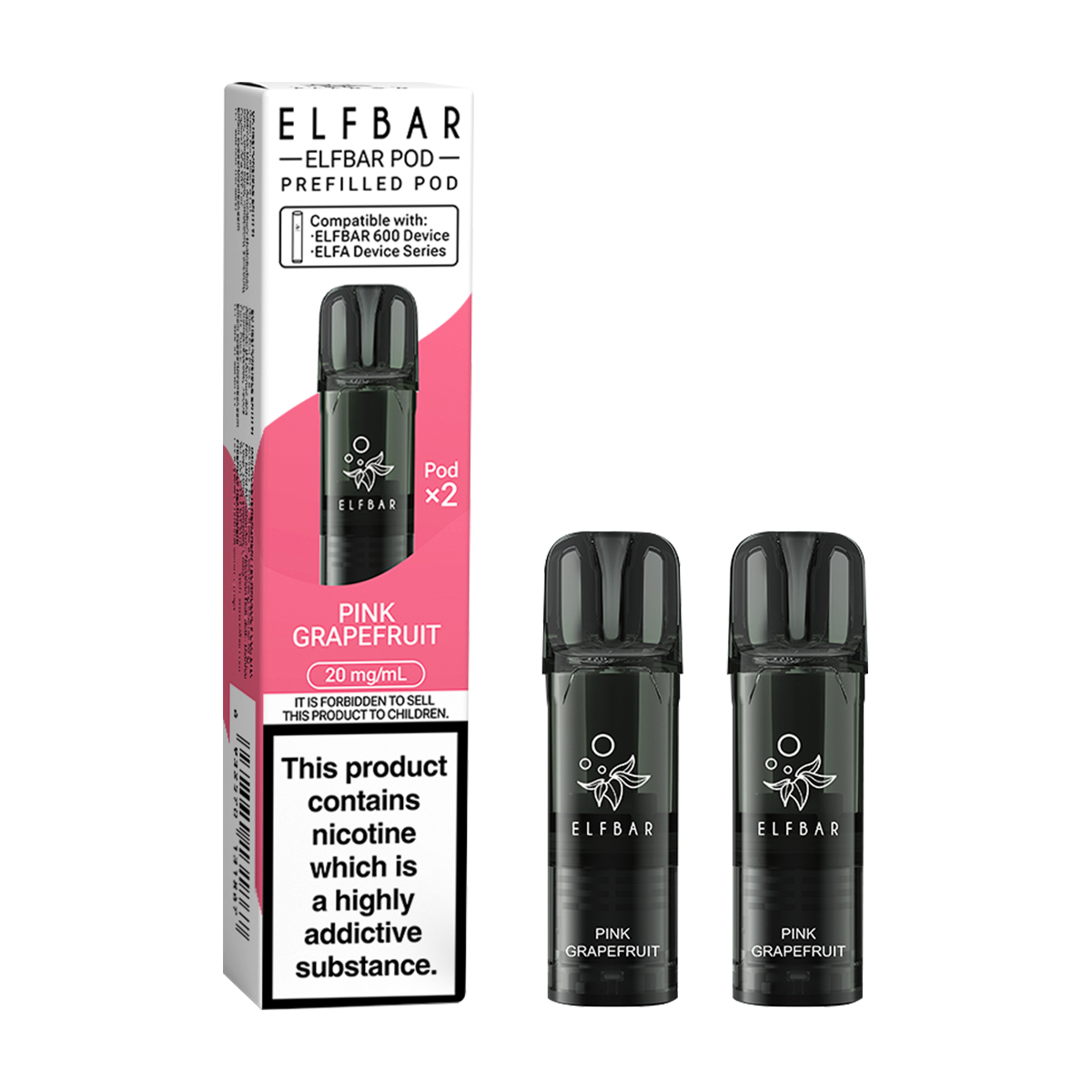 Pink Grapefruit Elfbar 600 Pods | Prefilled Pods  Vape Shop