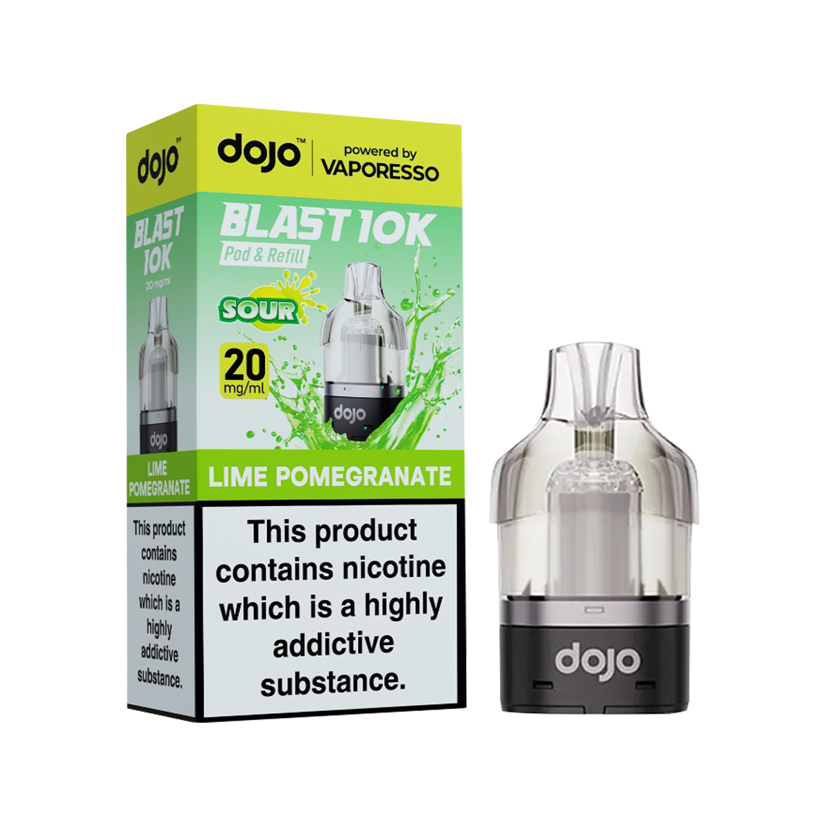 Lime Pomegranate Dojo Blast 10K Refill Pack | 3 For 12  Vape Shop
