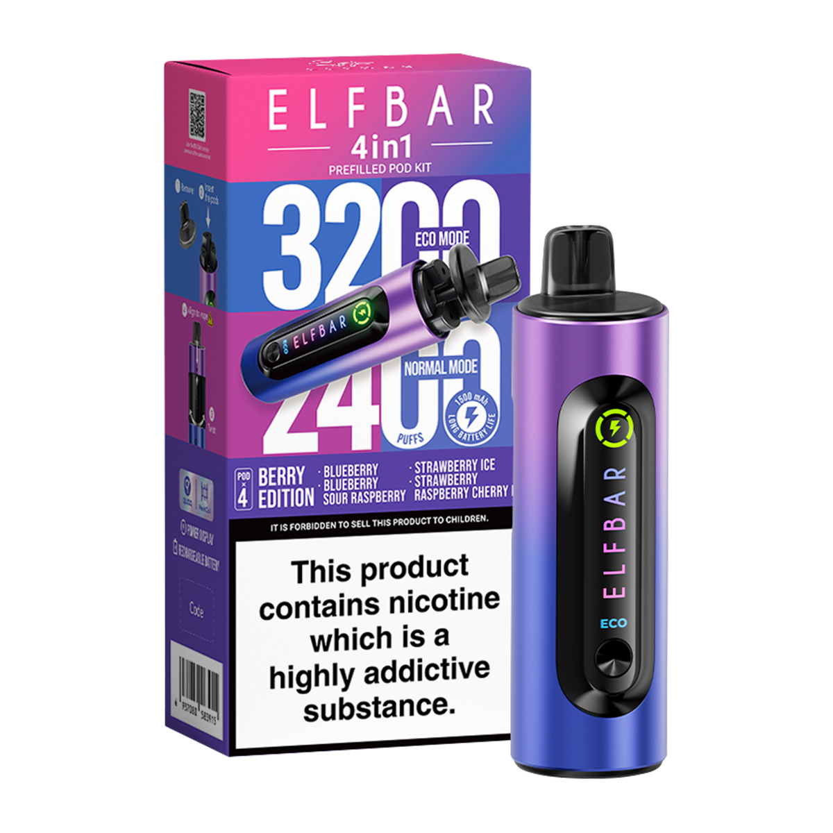 Elfbar 4in1 Vape Kit | Up to 3200 Puffs of Vaping Vape Shop Elfbar 4in1 Vape Kit | Up to 3200 Puffs of Vaping Vape Shop