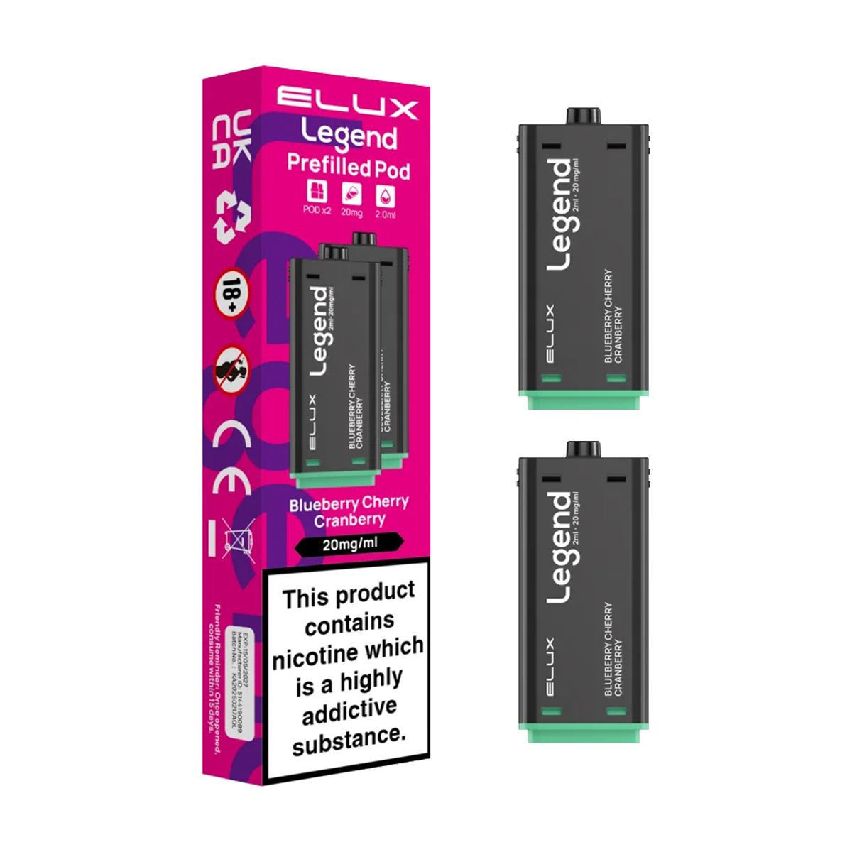 Blueberry Cherry Cranberry Elux Legend 1500 Pods – Vape Shop