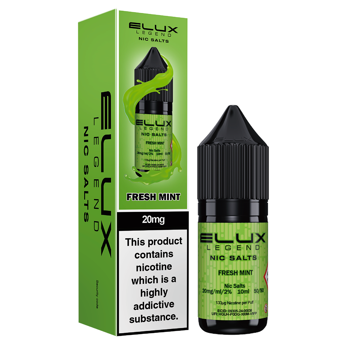 e-liquide classique crème Fresh Mint Nic Salt by Elux 10ml – Vape Shop