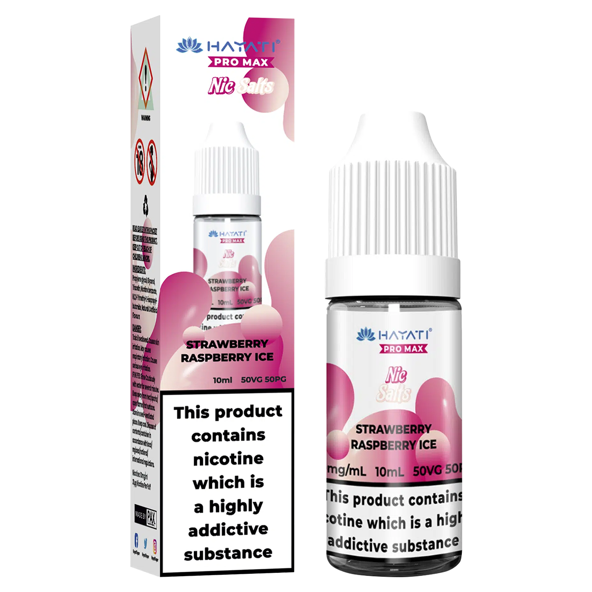 Strawberry Raspberry Ice Nic Salt by Hayati Pro Max 10ml – Vape Shop