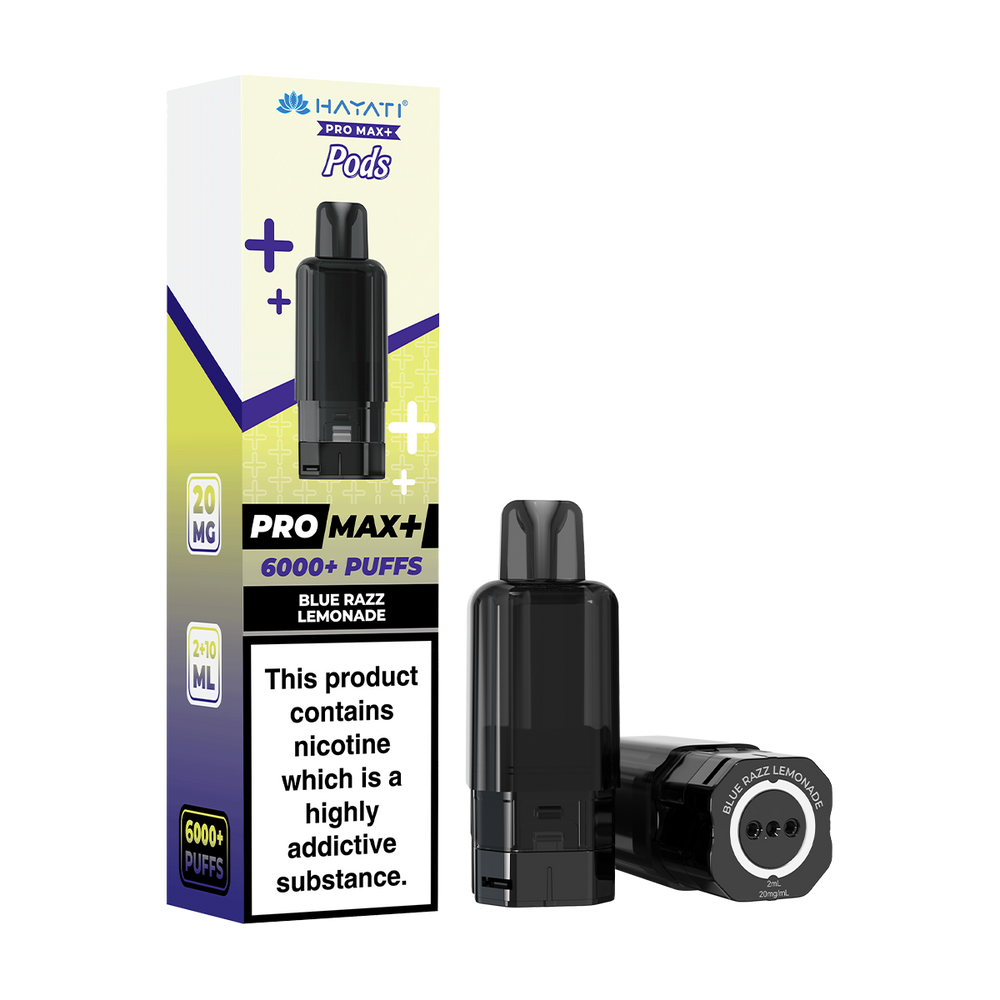 hayati pro max plus pods blue razz lemonade