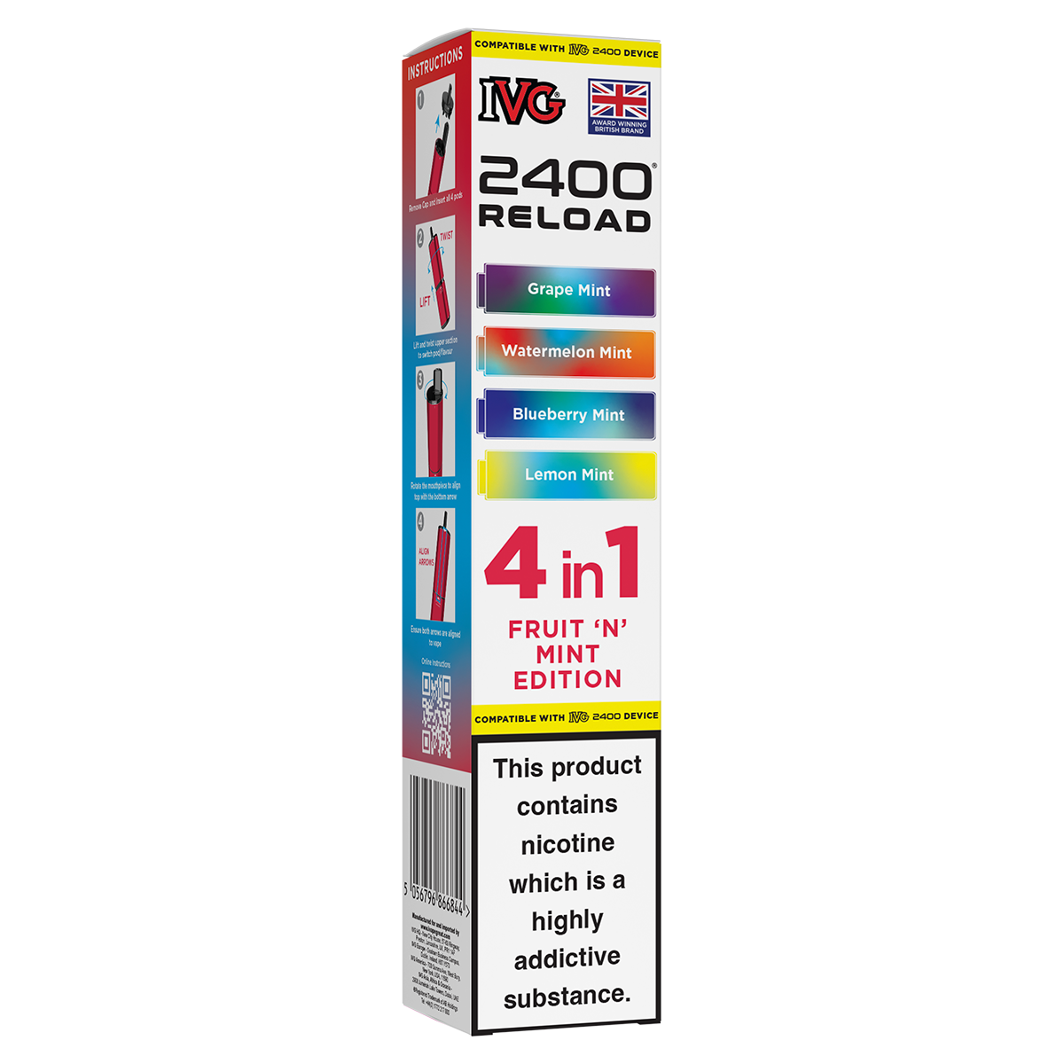 ivg 2400 mint IVG 2400 4-in-1 Menthol Edition Vape Kit main image 0