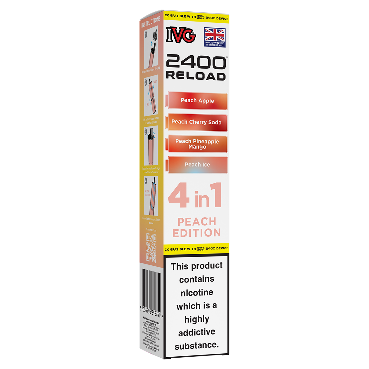 Peach Edition IVG 2400 Refill Pods Vape Shop Peach Edition IVG 2400 Refill Pods Vape Shop