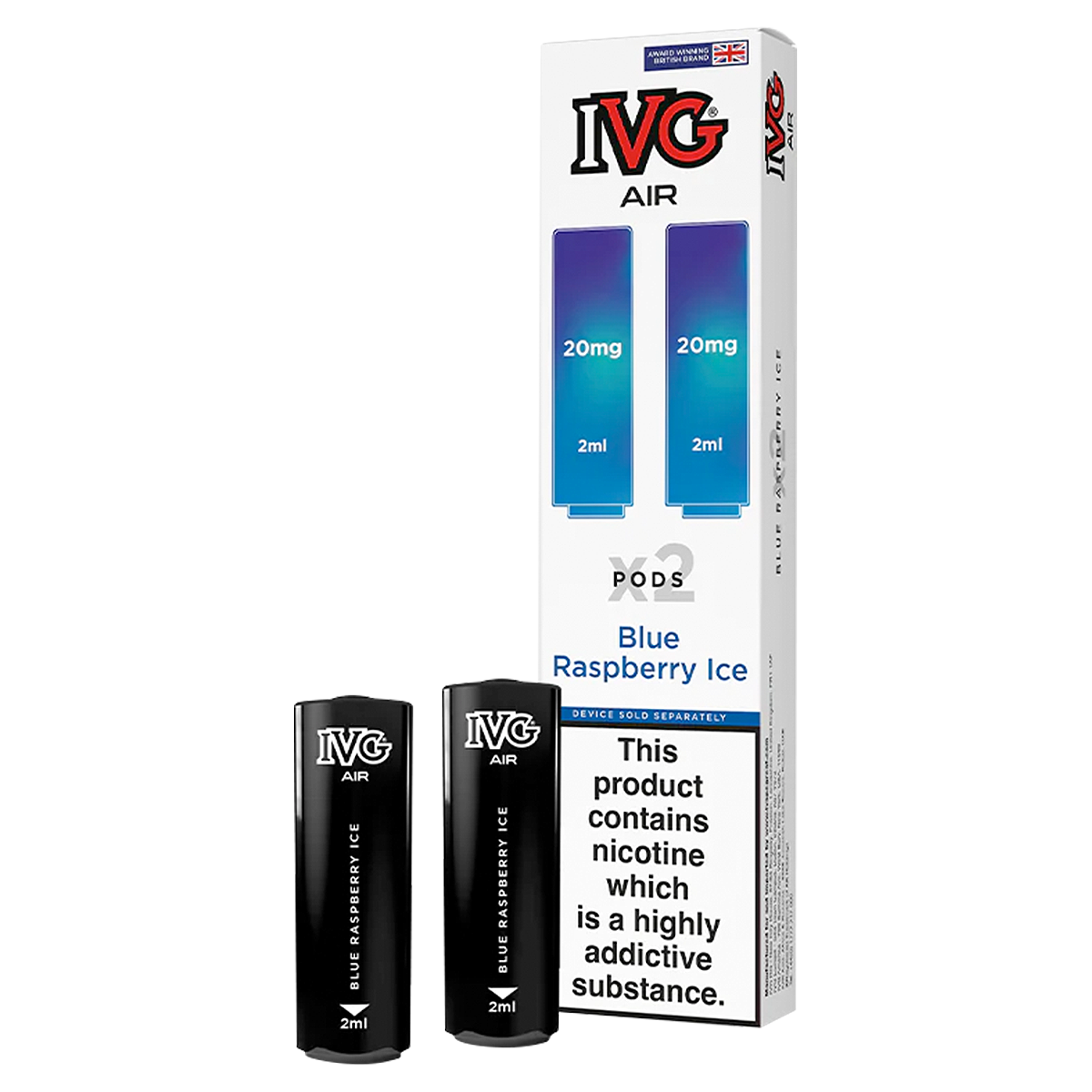 Blue Raspberry Ice IVG Air Replacement Pods – Vape Shop