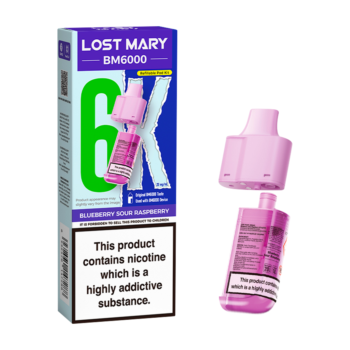 Blueberry Sour Raspberry Lost Mary BM6000 Refill Pack – Vape Shop