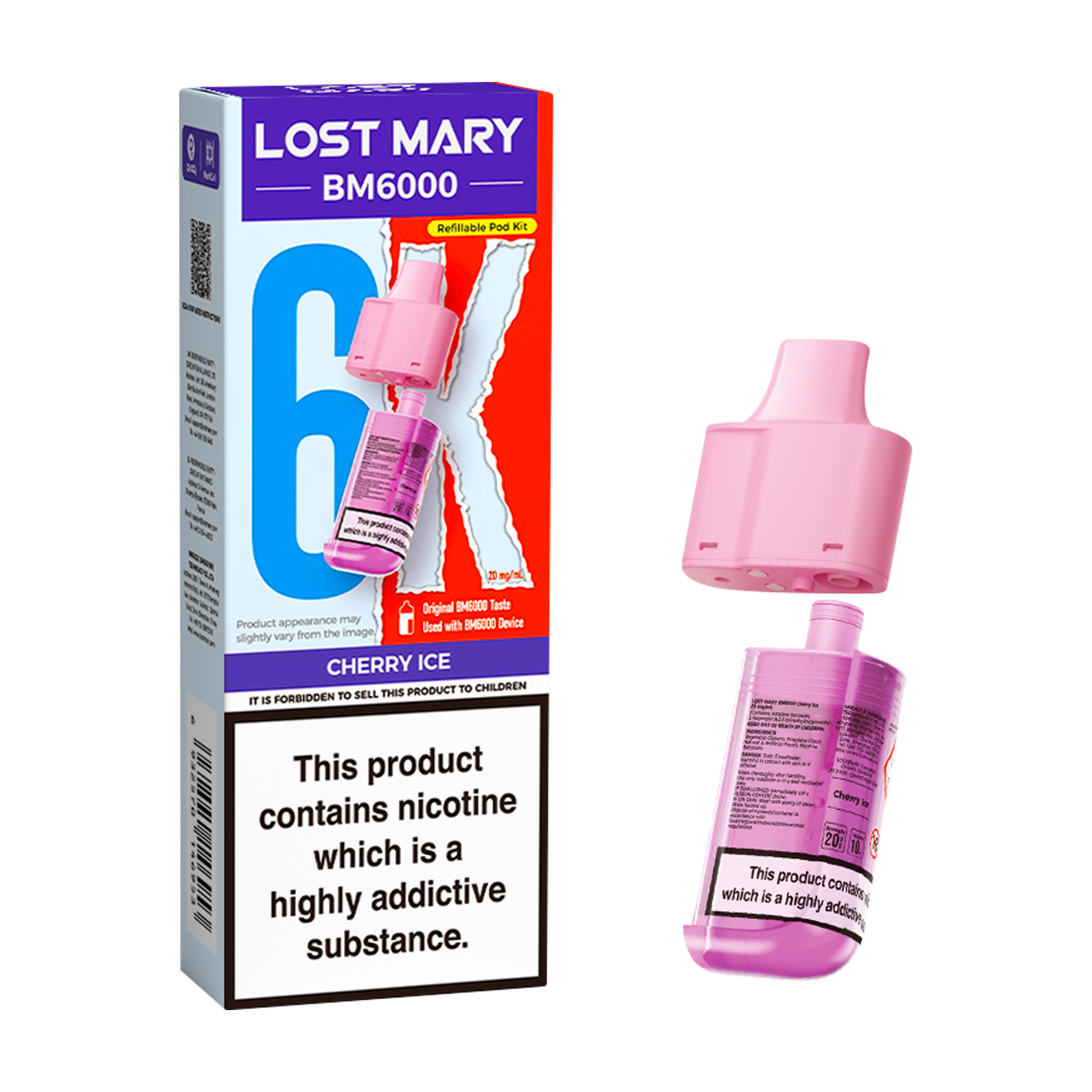Cherry Ice Lost Mary BM6000 Refill Pack