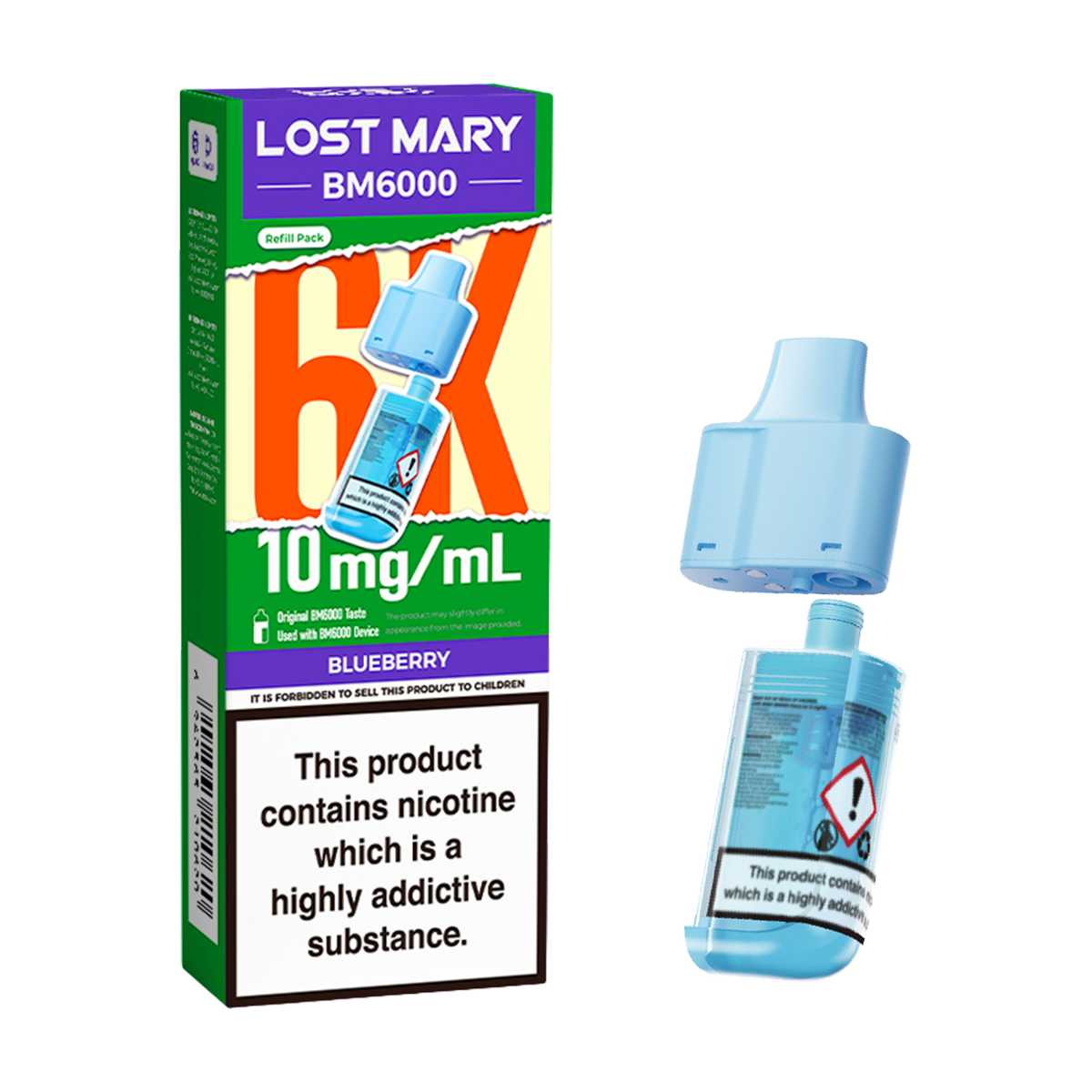 Blueberry Lost Mary BM6000 Refill Pack | Replacement Pod  Vape Shop
