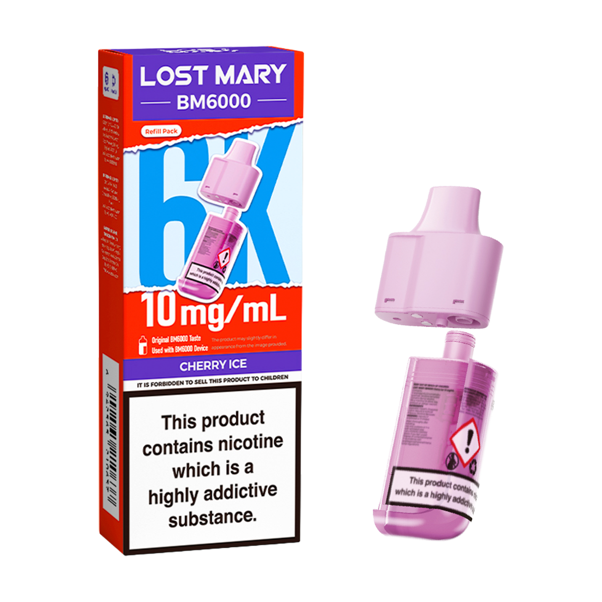 lost mary cherry ice pod Lost Mary BM600 Prefilled Pod Kit main image 0