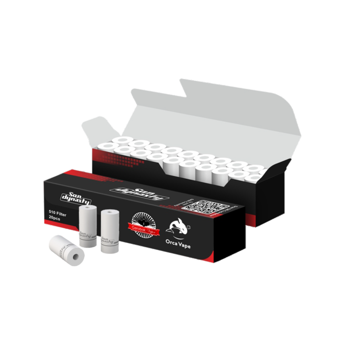 San Dynasty Filter Tips By Orca Vape X Gerobak | 20 Pack Cigarette Feel Vape Shop San Dynasty Filter Tips By Orca Vape X Gerobak | 20 Pack Cigarette Feel Vape Shop