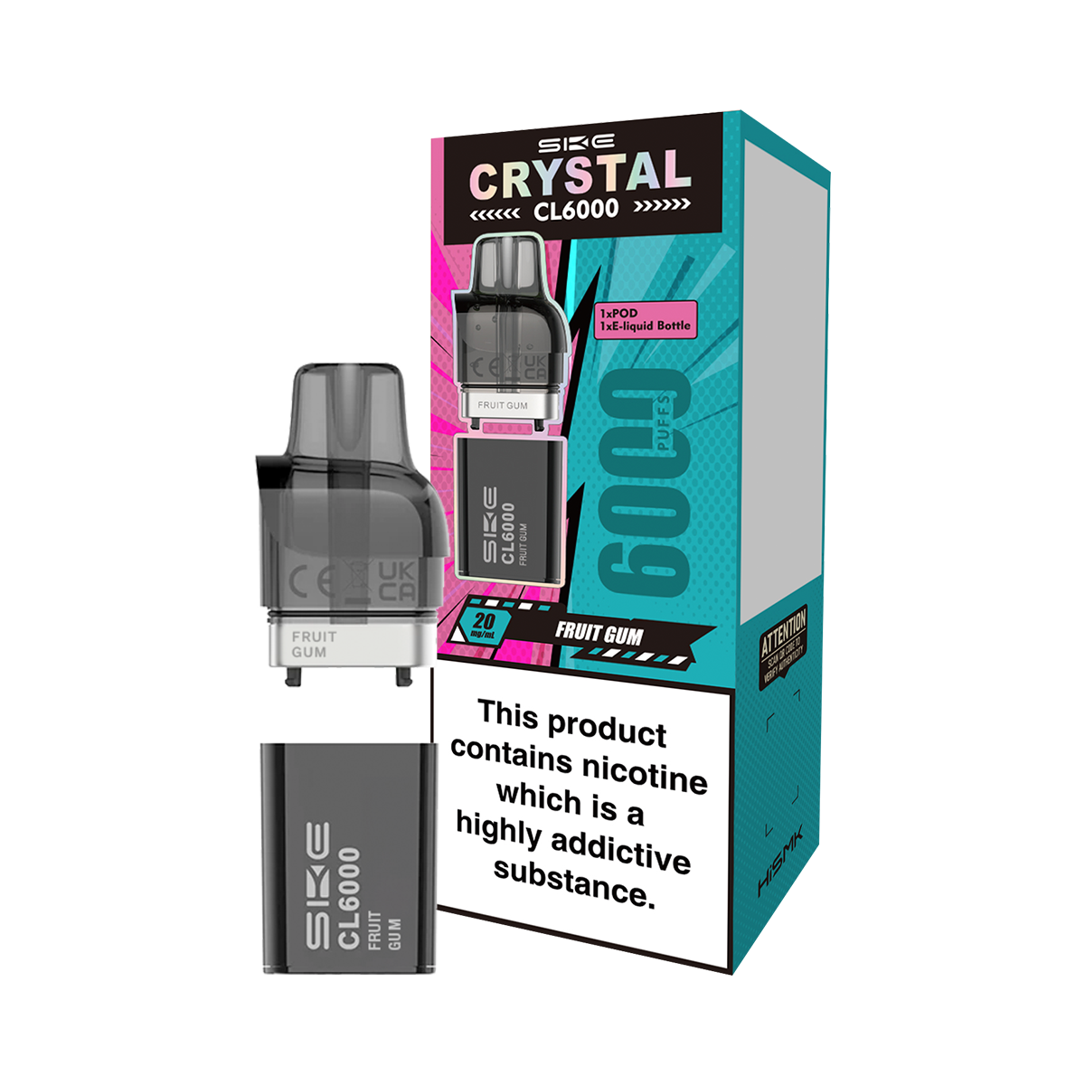 crystal vape cl6000 pods SKE CL6000 Pod Pink Lemonade – Vape Direct Store main image 1