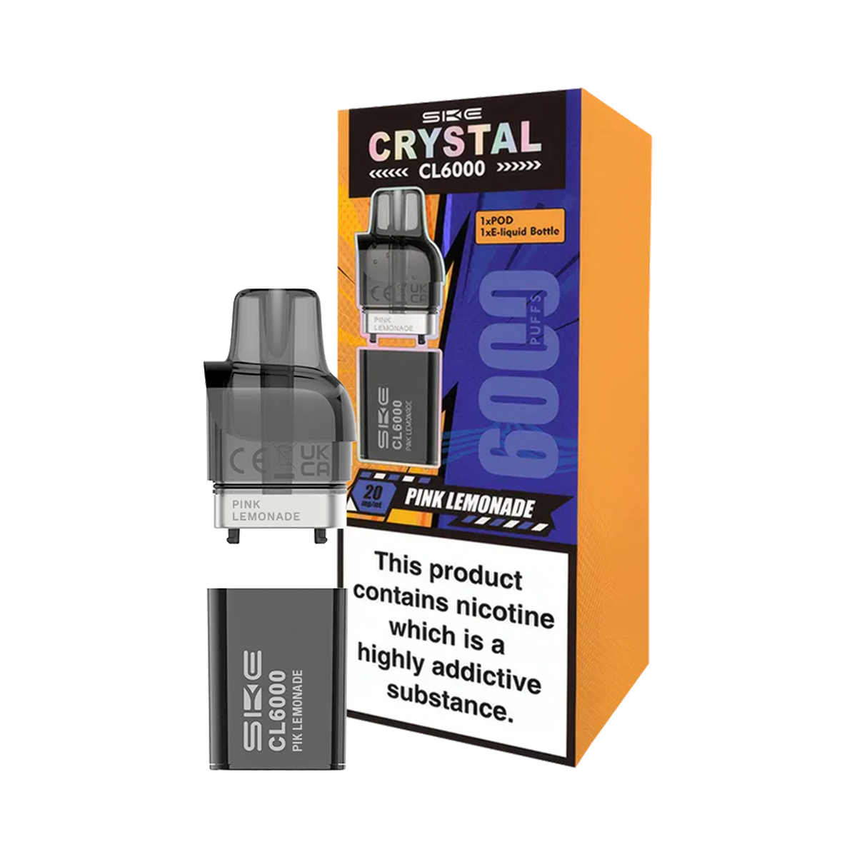 Pink Lemonade SKE Crystal CL6000 Pods Vape Shop Pink Lemonade SKE Crystal CL6000 Pods Vape Shop