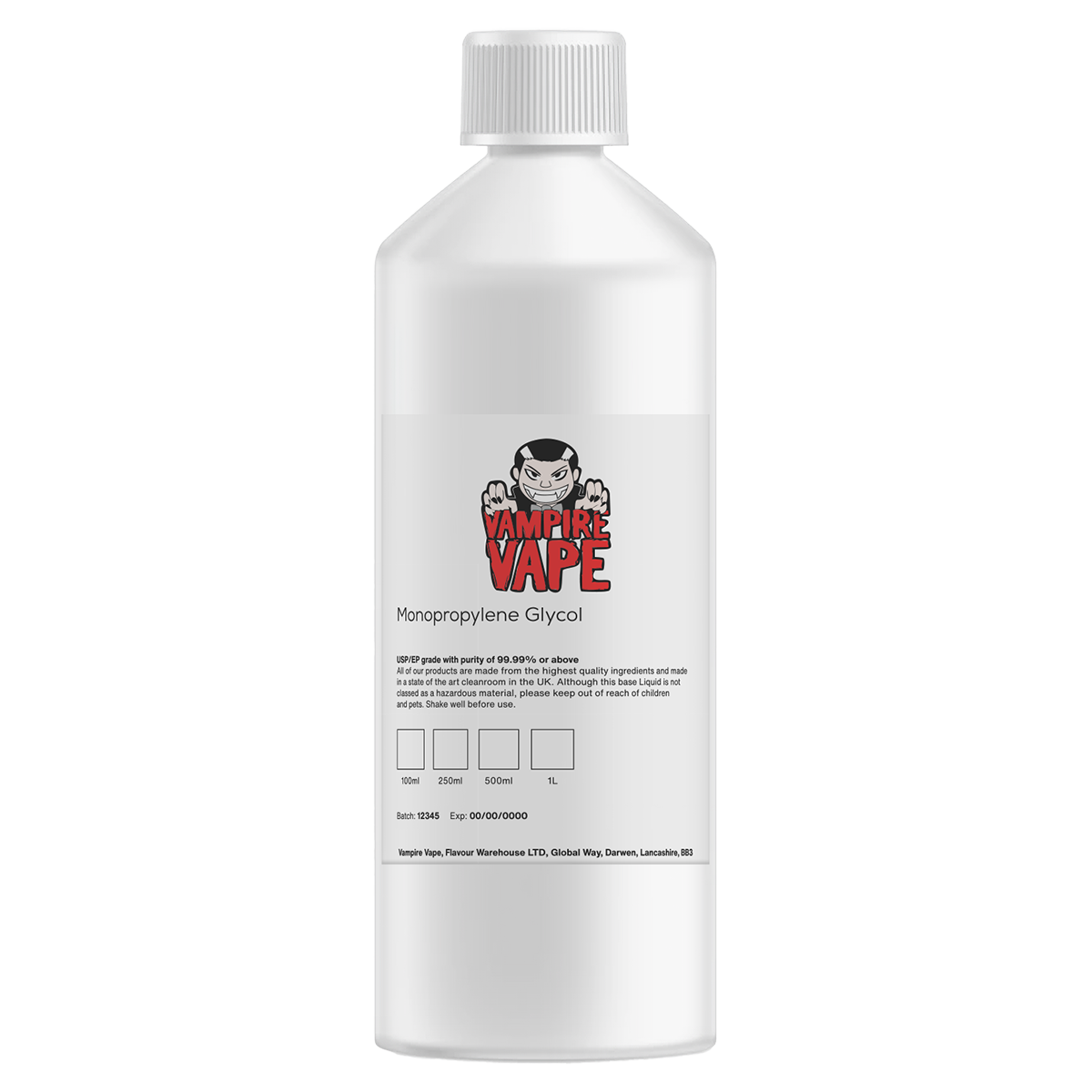 DIY Base 100% PG by Vampire Vape - 500ml Vape Shop DIY Base 100% PG by Vampire Vape - 500ml Vape Shop