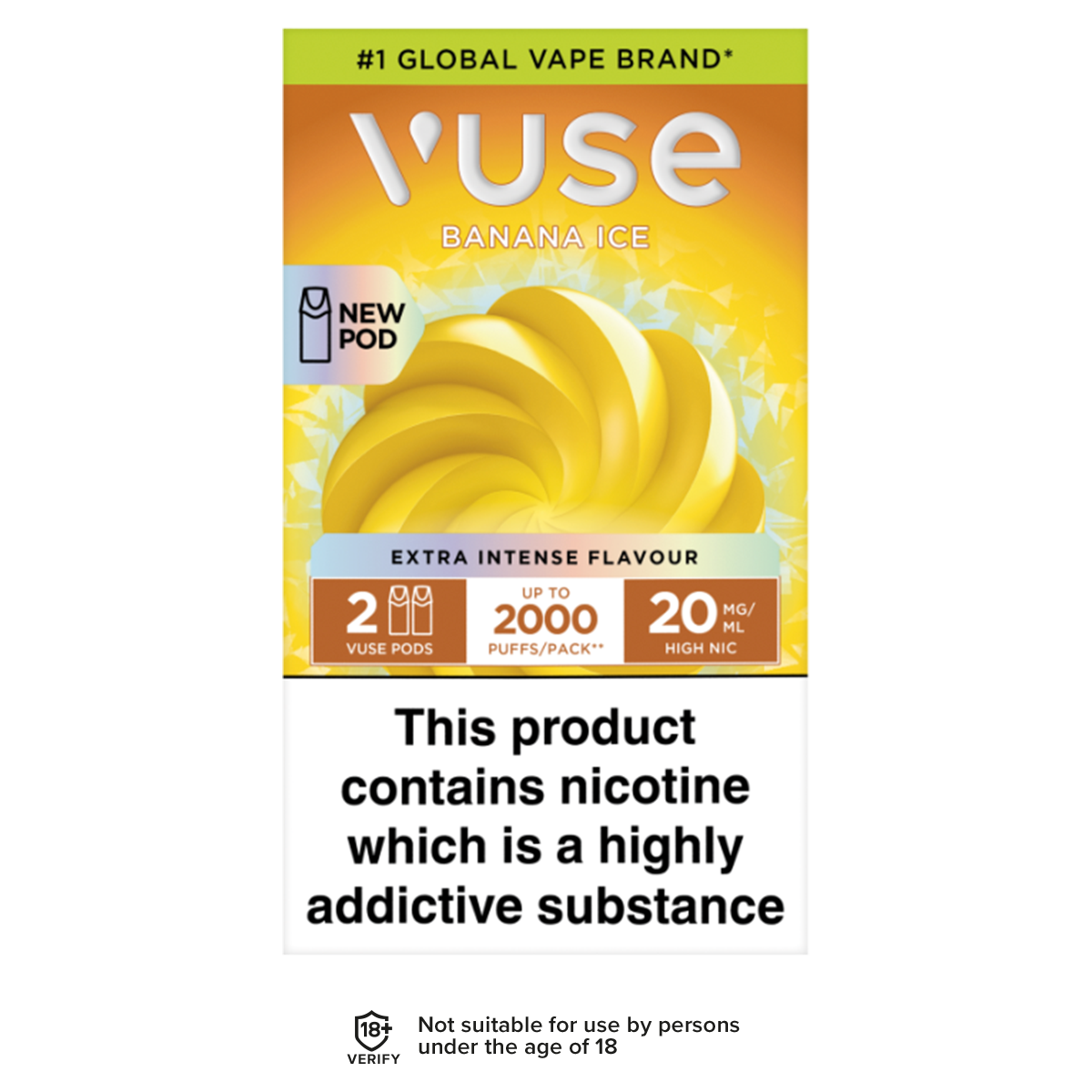 Banana Ice Vuse Pro Pods | 3 For 15 | Up To 2000 Puffs Vape Shop Banana Ice Vuse Pro Pods | 3 For 15 | Up To 2000 Puffs Vape Shop