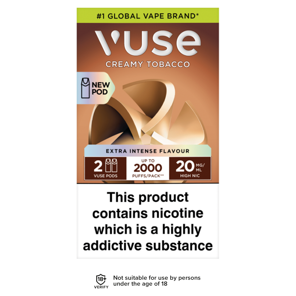 Creamy Tobacco Vuse Pro Pods | 3 For 15 | Up To 2000 Puffs  Vape Shop