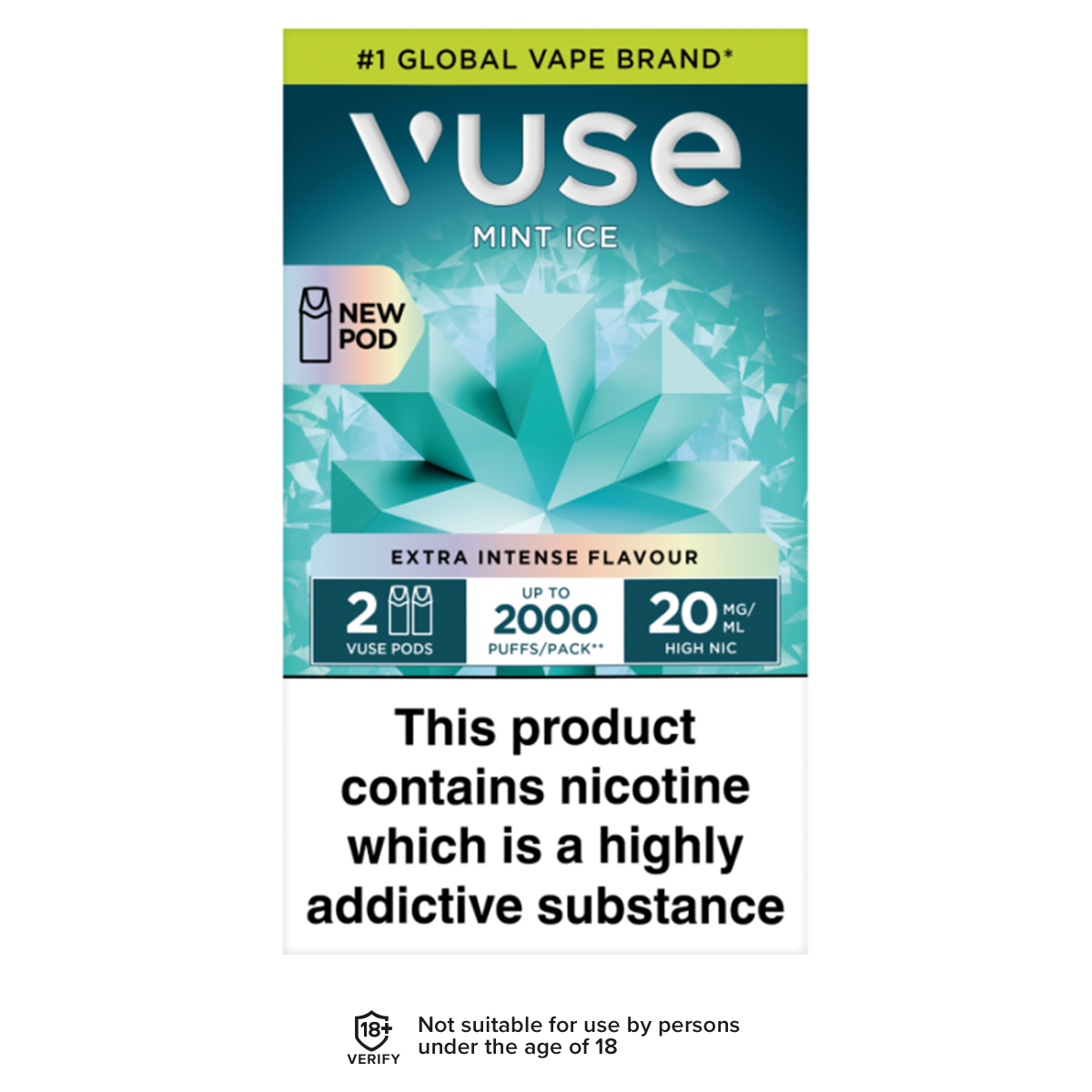 Mint Ice Vuse Pro Pods | 3 For 15 | Up To 2000 Puffs Vape Shop Mint Ice Vuse Pro Pods | 3 For 15 | Up To 2000 Puffs Vape Shop