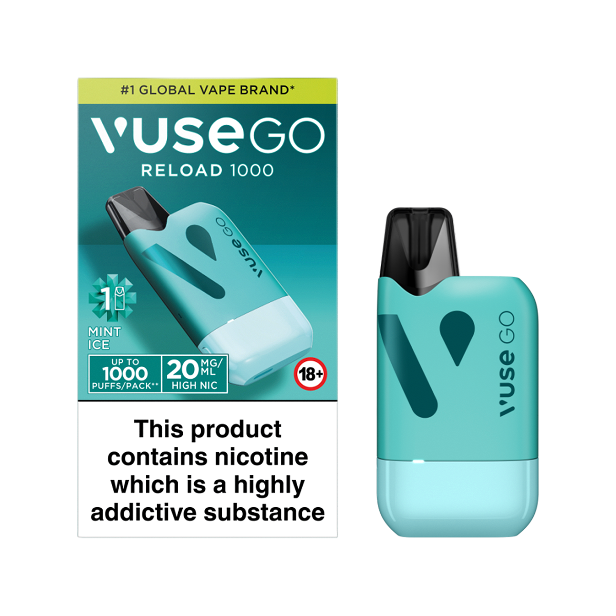 Aqua Mint Ice Vuse Go Reload Kit | 3 Vuse Pro Pods for 15 Vape Shop Aqua Mint Ice Vuse Go Reload Kit | 3 Vuse Pro Pods for 15 Vape Shop