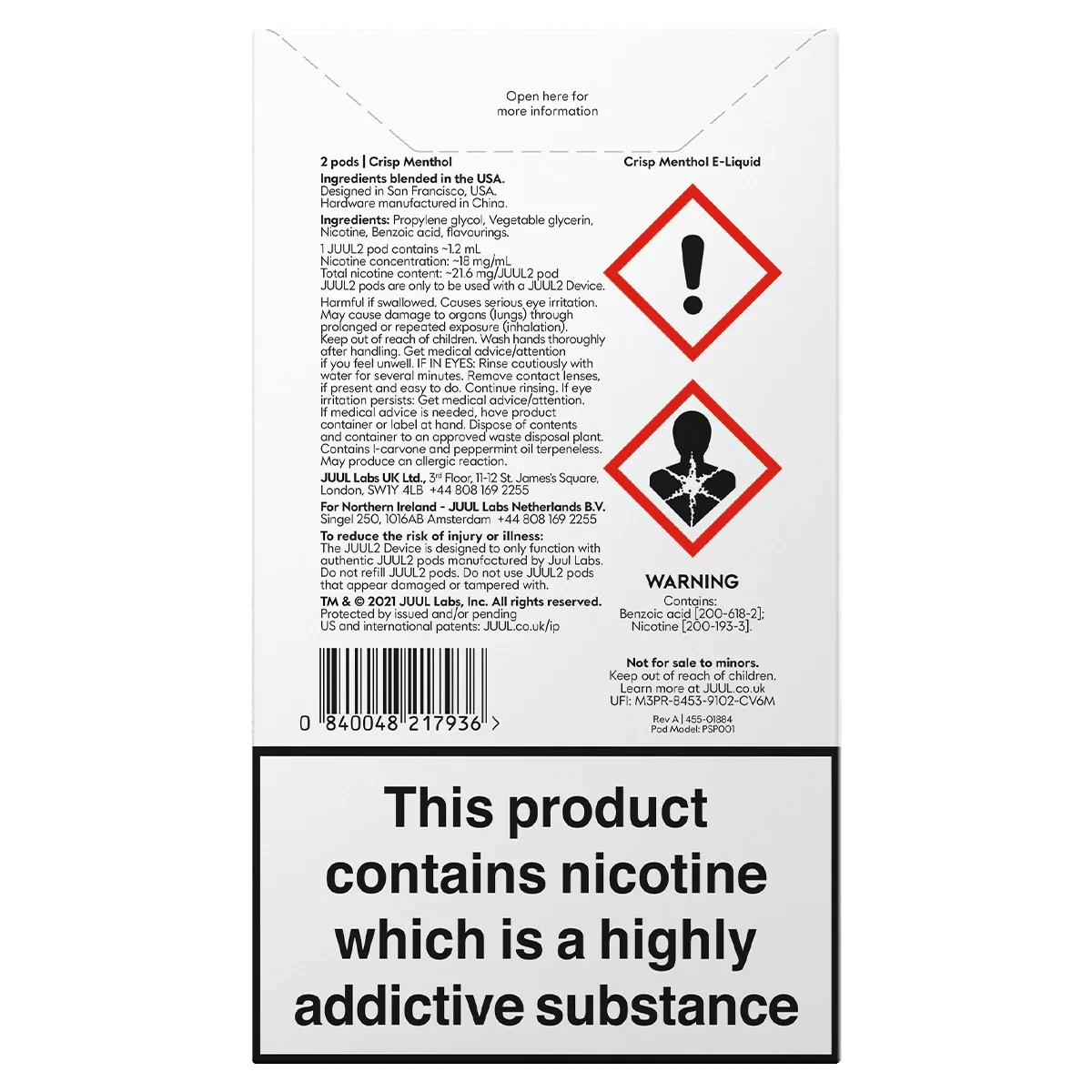 juul 2 crisp menthol JUUL2 Crisp Menthol Pods