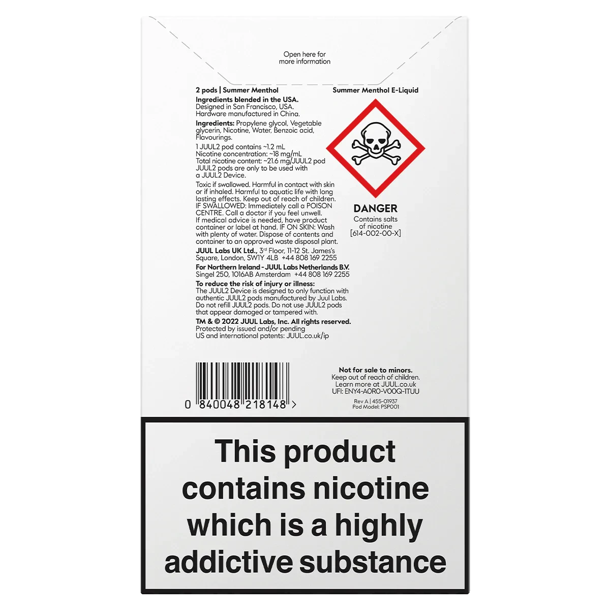 Juul Pod Warning Label JUUL2 Summer Menthol (Pack of 2) Blueberry Sour Raspberry Dojo Blast Pods Juul Pod Warning Label JUUL2 Summer Menthol (Pack of 2) Blueberry Sour Raspberry Dojo Blast Pods