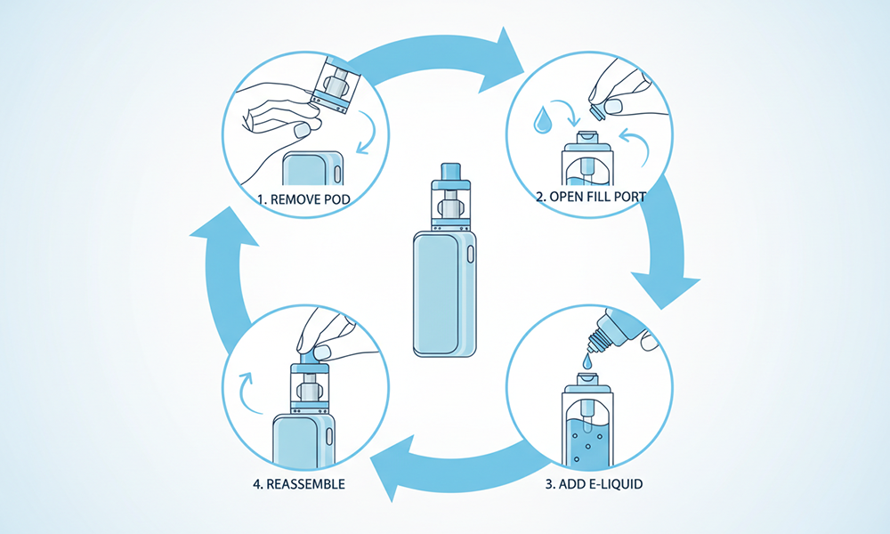 Refillable Vape Pods: A How To Guide for Beginners