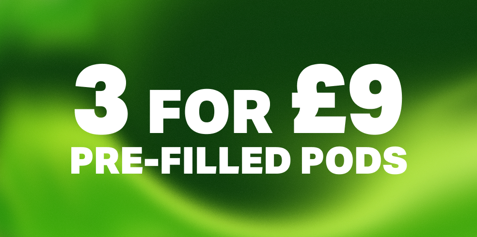 3 for £9 Pre-Filled Pods