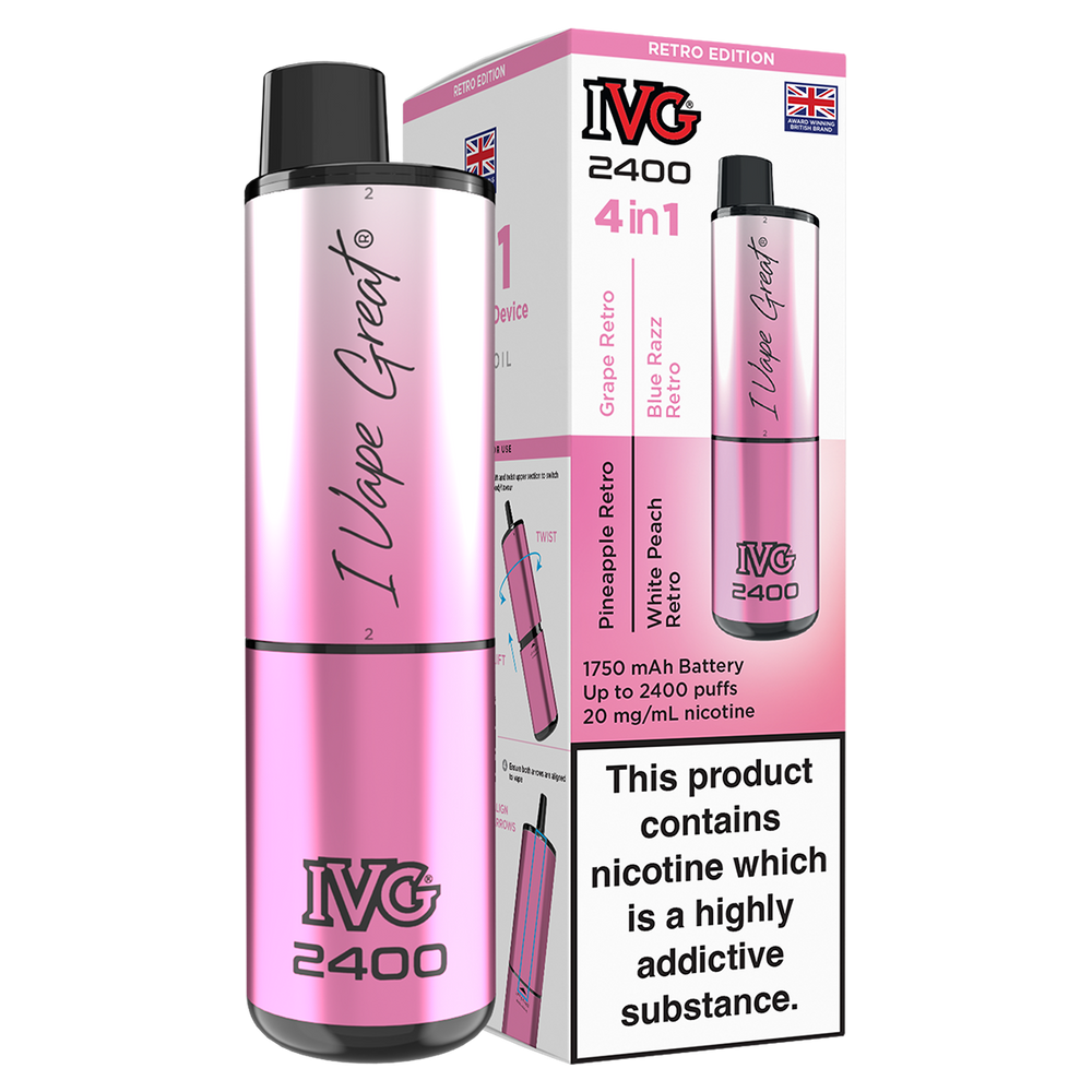 refillable vape pink IVG 2400 Rechargeable Vape Kit – Vape Shop