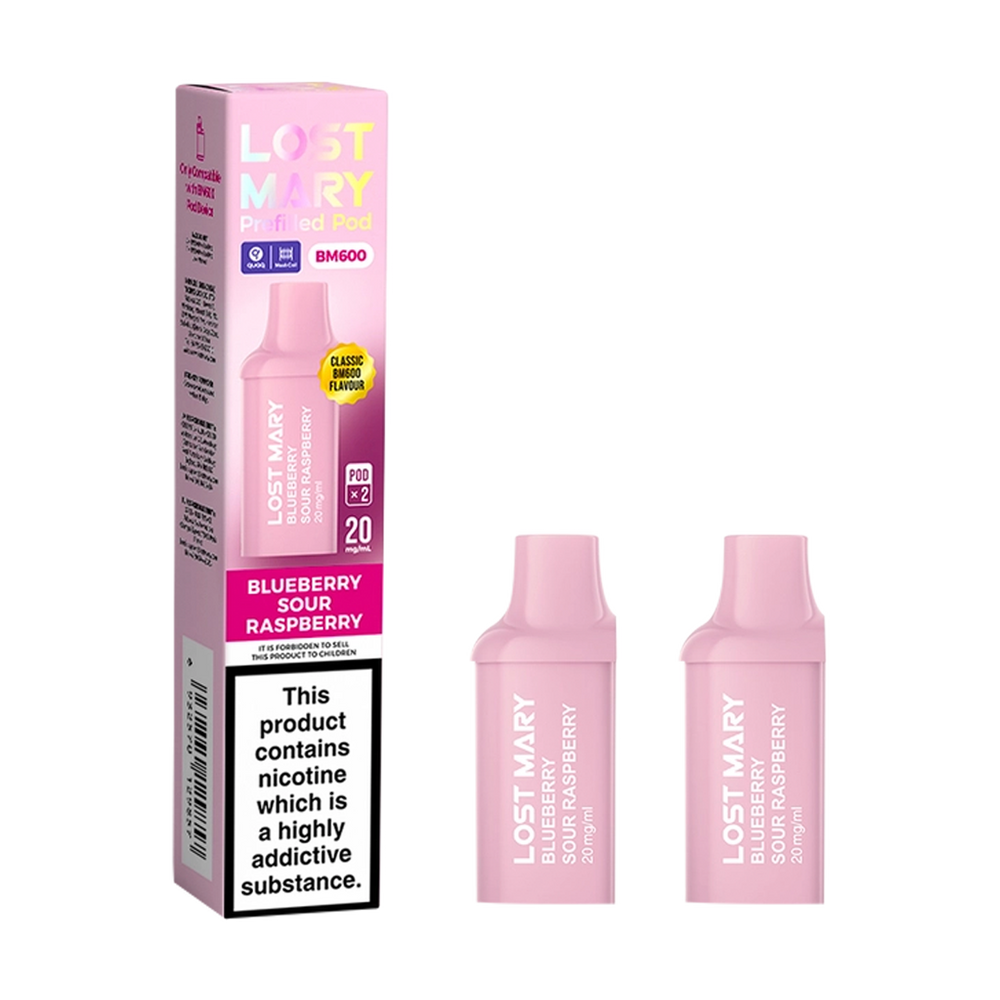 Blueberry Sour Raspberry Lost Mary BM600 Pods