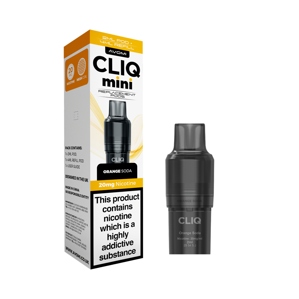 Avomi Cliq Mini Pods orange soda