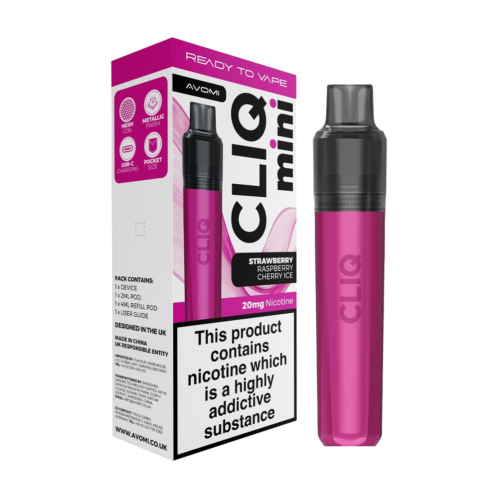 Avomi Cliq Mini Kit strawberry raspberry cherry ice