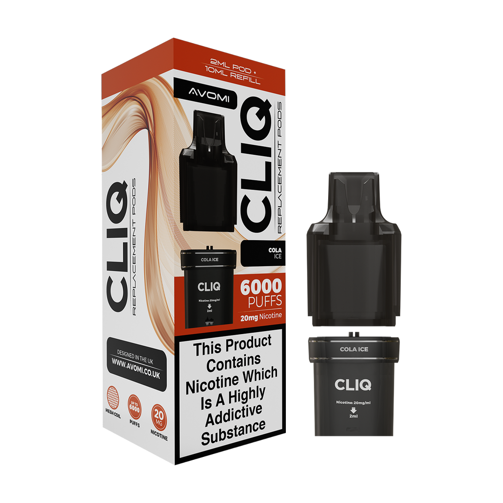 Cola Ice Avomi Cliq 6000 Refill Pack For £15 – Vape Shop