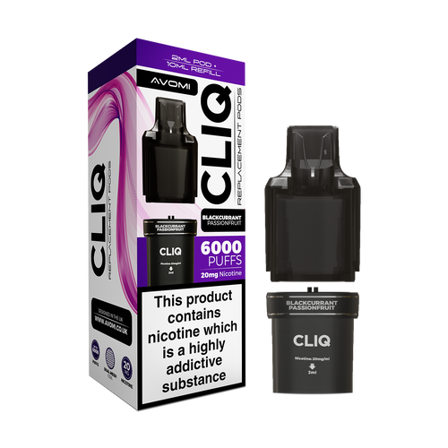 avomi cliq pods blackcurrant passionfruit
