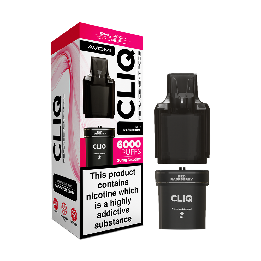 avomi cliq pods red raspberry