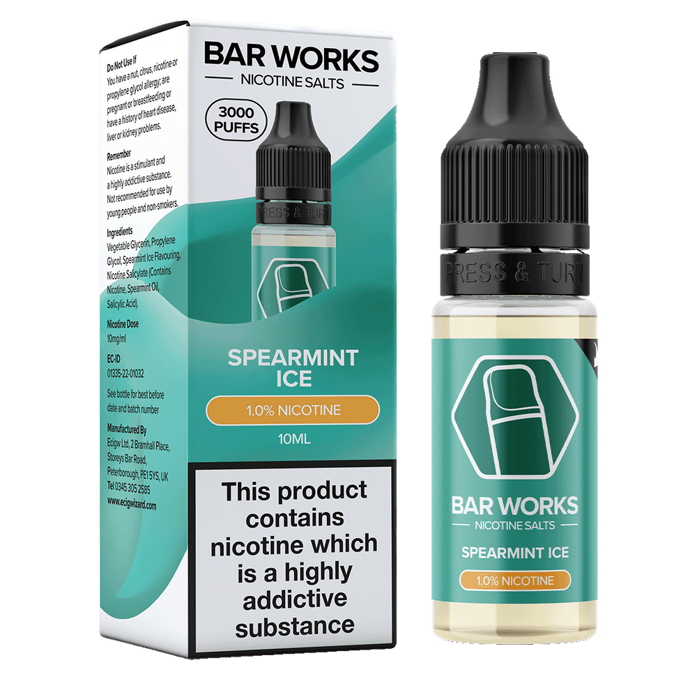 Spearmint Ice Nic Salt by Bar Works - 10ml Vape Shop Spearmint Ice Nic Salt by Bar Works - 10ml Vape Shop