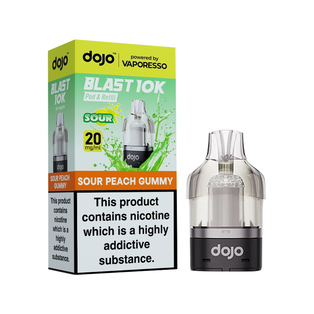 dojo blast 10k refill sour peach gummy