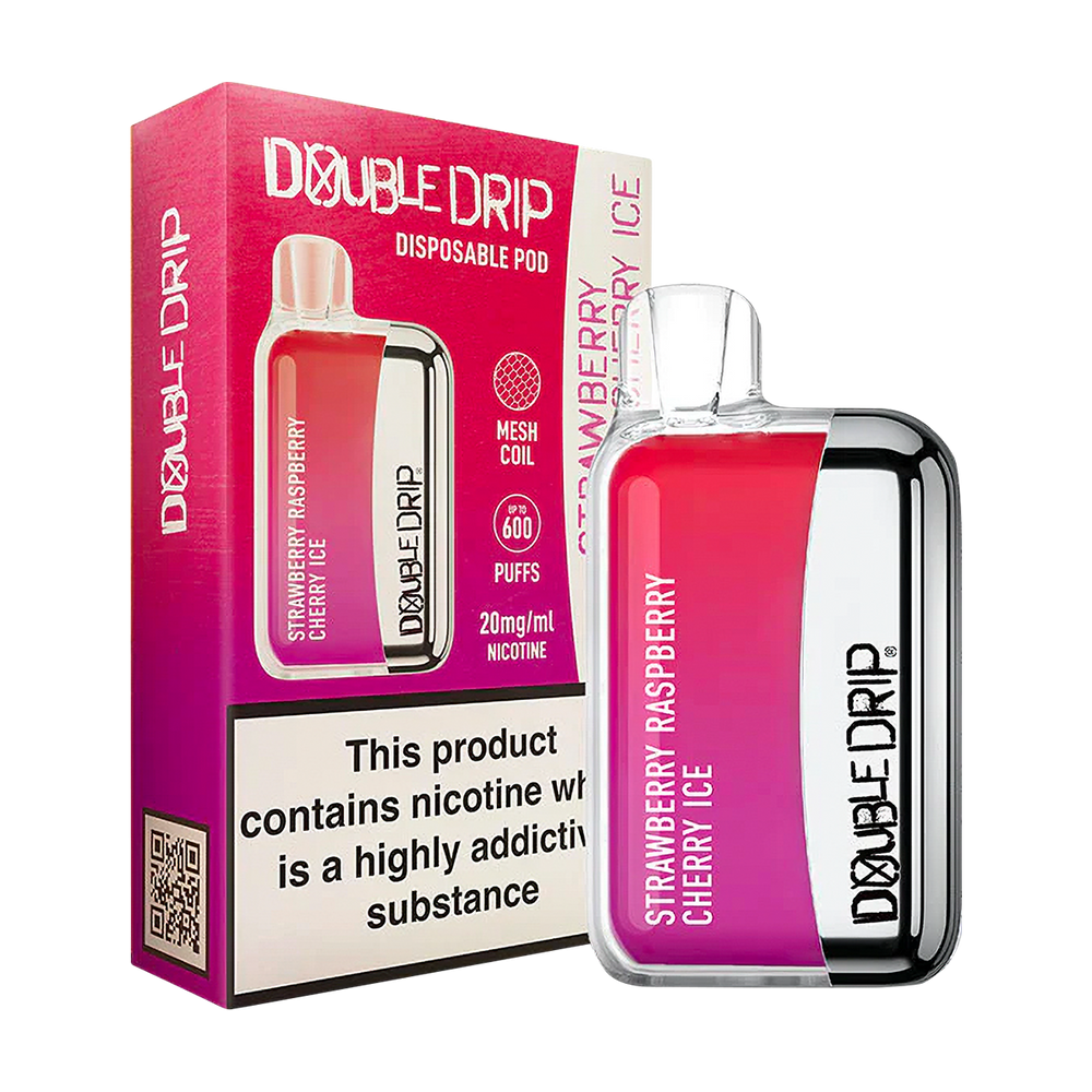 Strawberry Raspberry Cherry Ice Double Drip Disposable Vape