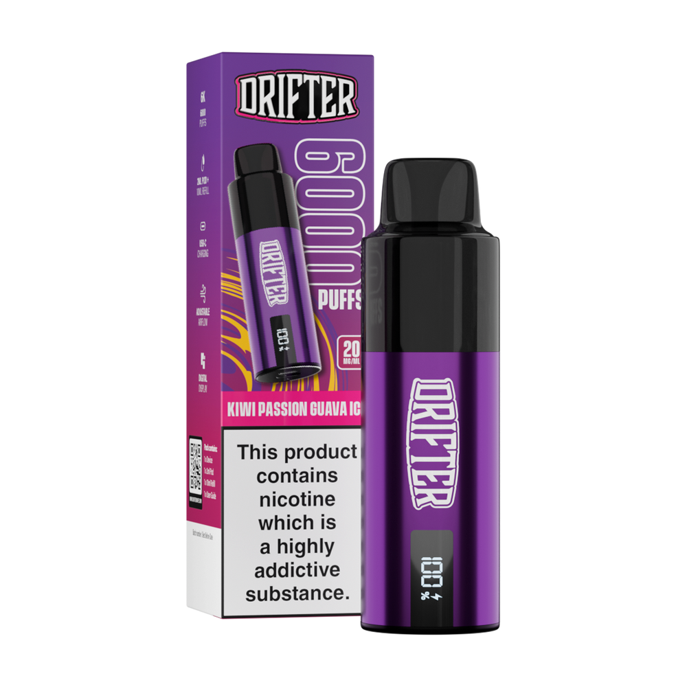 Drifter 6K Pod Kit kiwi passion guava ice