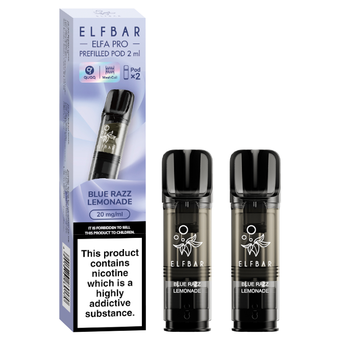 Blue Razz Lemonade Elf Bar Elfa Pro Pods | 3 For £15 – Vape Shop