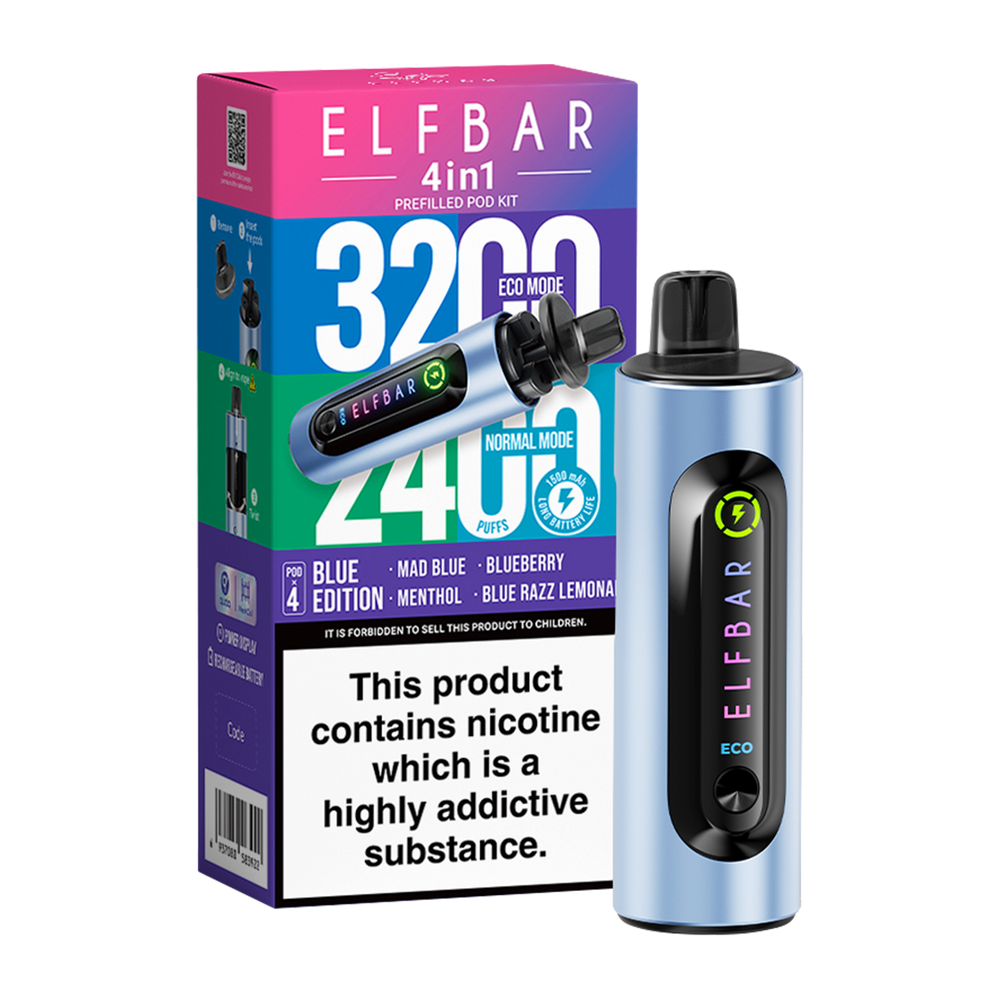 Elfbar 4in1 Vape Kit | Up to 3200 Puffs of Vaping Vape Shop Elfbar 4in1 Vape Kit | Up to 3200 Puffs of Vaping Vape Shop