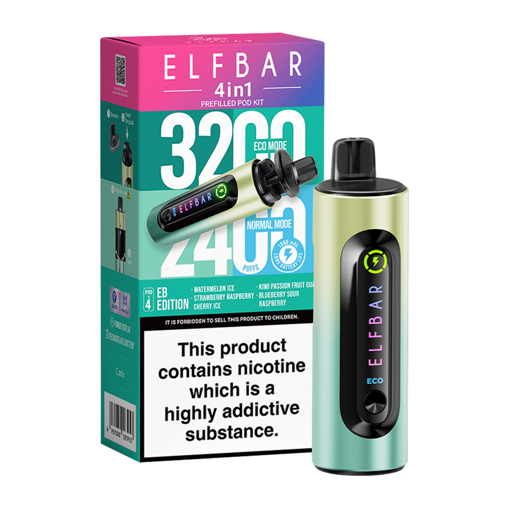 Elfbar 4in1 Vape Kit | Up to 3200 Puffs of Vaping Vape Shop Elfbar 4in1 Vape Kit | Up to 3200 Puffs of Vaping Vape Shop
