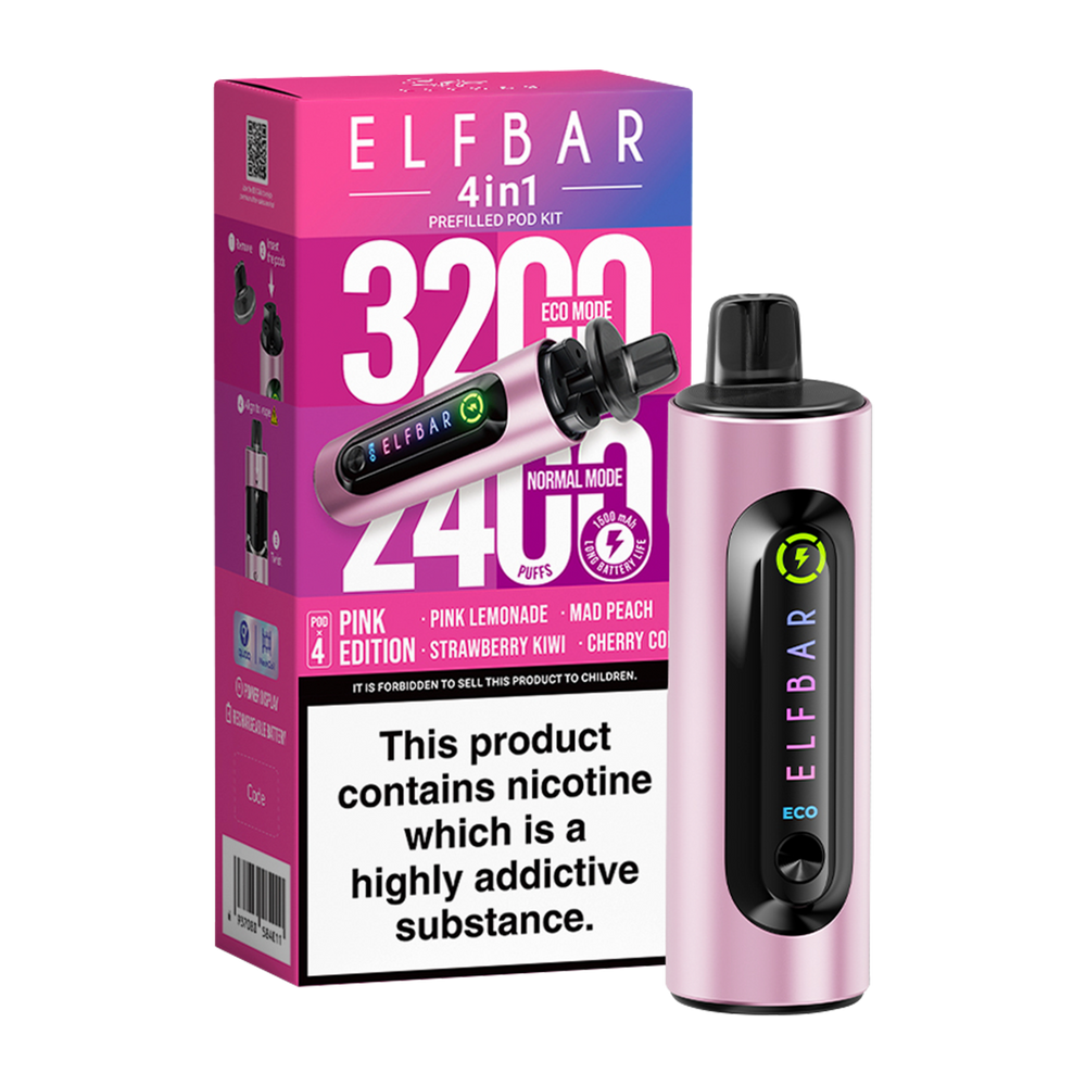 Elfbar 4in1 Vape Kit | Up to 3200 Puffs of Vaping Vape Shop Elfbar 4in1 Vape Kit | Up to 3200 Puffs of Vaping Vape Shop