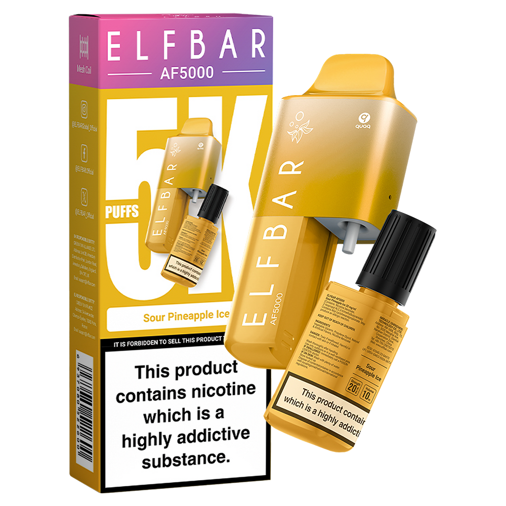 Sour Pineapple Ice Elfbar AF5000 Disposable Vape