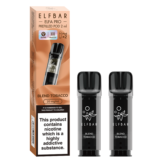 Blend Tobacco Elfbar Elfa Pro Pods | 20mg Strength Vape Shop Blend Tobacco Elfbar Elfa Pro Pods | 20mg Strength Vape Shop