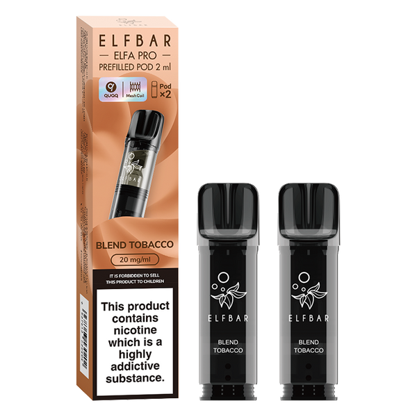 Blend Tobacco Elfbar Elfa Pro Pods | 20mg Strength Vape Shop Blend Tobacco Elfbar Elfa Pro Pods | 20mg Strength Vape Shop