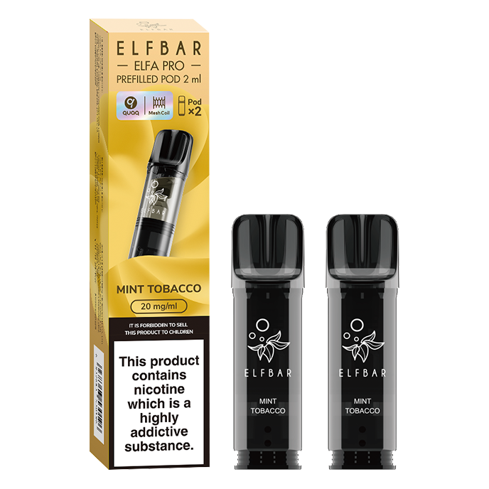 Mint Tobacco Elfbar Elfa Pro Pods | 20mg Strength Vape Shop Mint Tobacco Elfbar Elfa Pro Pods | 20mg Strength Vape Shop