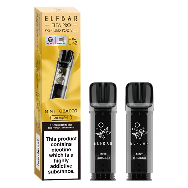 Mint Tobacco Elfbar Elfa Pro Pods | 20mg Strength Vape Shop Mint Tobacco Elfbar Elfa Pro Pods | 20mg Strength Vape Shop
