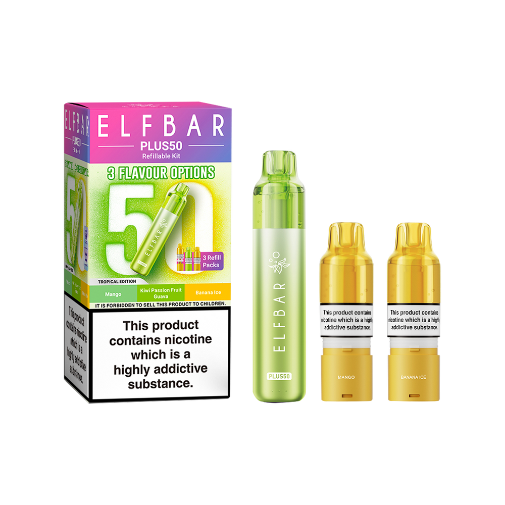 af 5000 elf bar Elf Bar Plus 50 Prefilled Pod Kit – Vape Shop