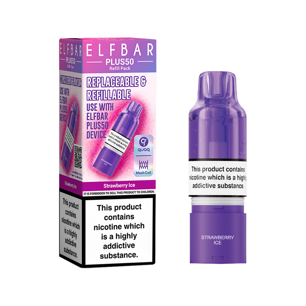 Strawberry Ice ElfBar Plus 50 Refill Pack
