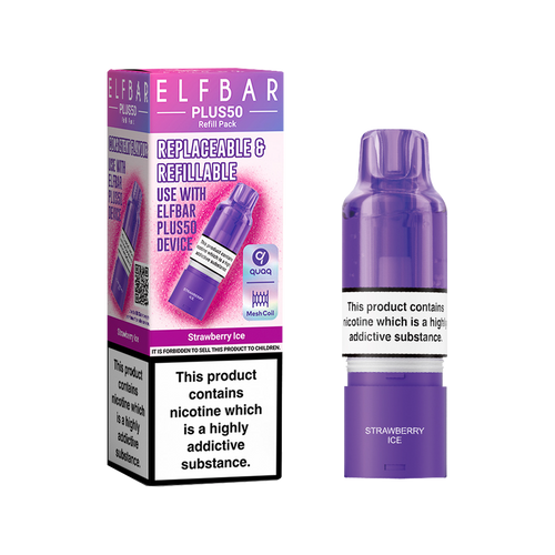 Strawberry Ice ElfBar Plus 50 Refill Pack
